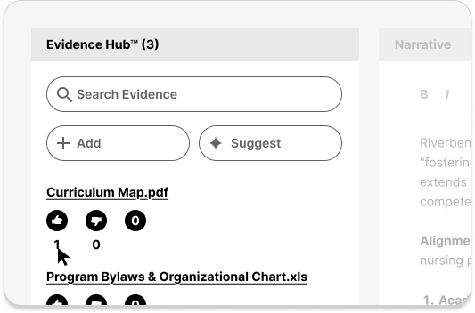Evidence hub screenshot